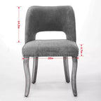Set di 2 sedie da pranzo moderne imbottite con schienale curvo e gambe in legno, comode sedie da cucina in stile rustico - Panipeachy