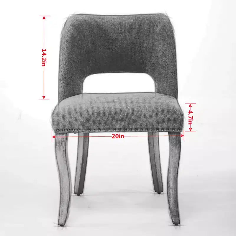 Set di 2 sedie da pranzo moderne imbottite con schienale curvo e gambe in legno, comode sedie da cucina in stile rustico - Panipeachy