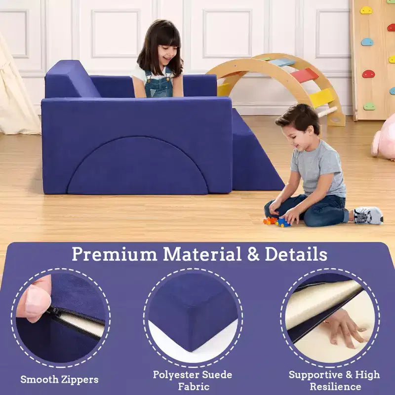 Divano Trasformabile Multifunzionale, Divano Modulare da Gioco per Bambini