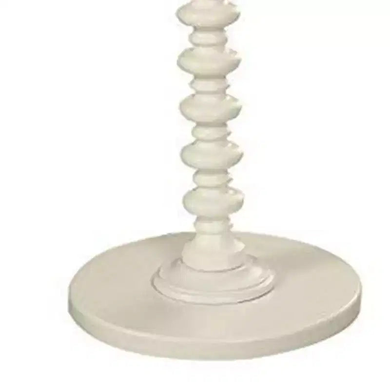 Tavolino Royal Hampton con piano rotondo, bianco