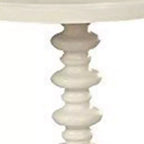Tavolino Royal Hampton con piano rotondo, bianco