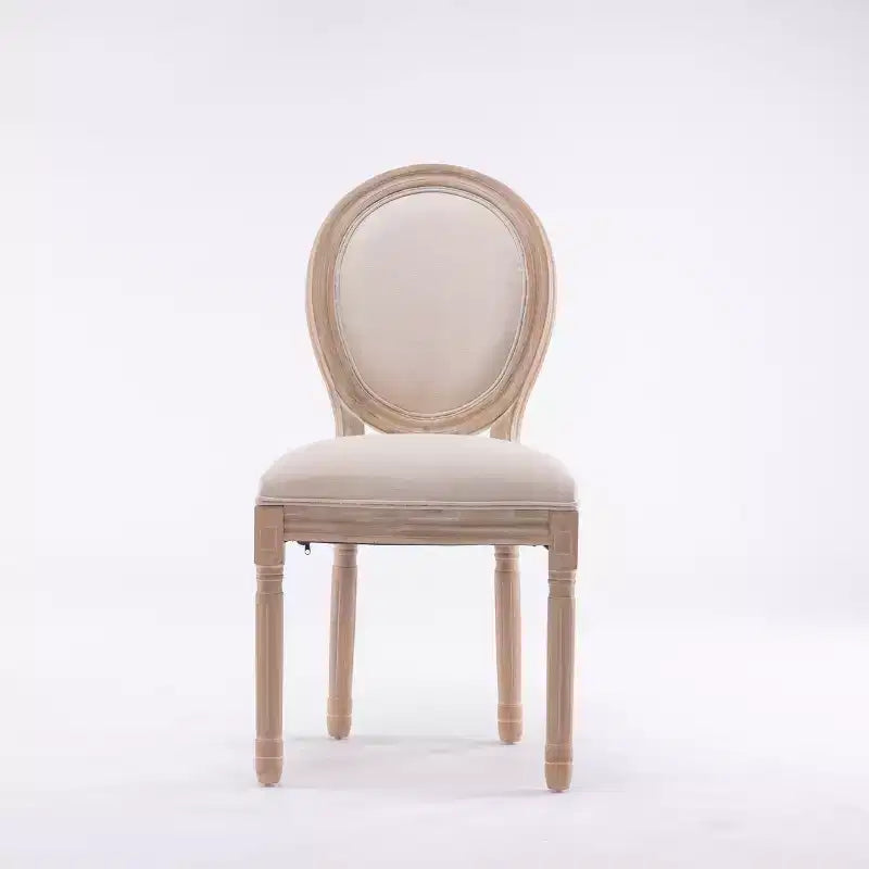 Set di 2 sedie da pranzo in legno con schienale, classiche sedie imbottite senza braccioli per cucina o sala da pranzo-Panipeachy