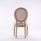 Set di 2 sedie da pranzo in legno con schienale, classiche sedie imbottite senza braccioli per cucina o sala da pranzo-Panipeachy