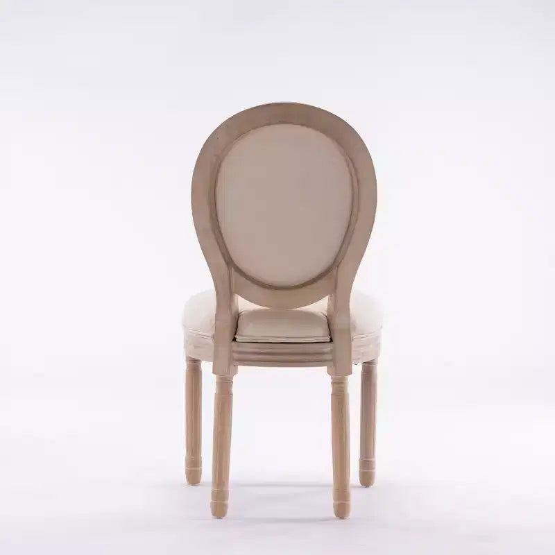 Set di 2 sedie da pranzo in legno con schienale, classiche sedie imbottite senza braccioli per cucina o sala da pranzo-Panipeachy
