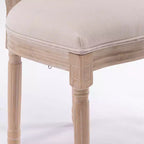 Set di 2 sedie da pranzo in legno con schienale, classiche sedie imbottite senza braccioli per cucina o sala da pranzo-Panipeachy
