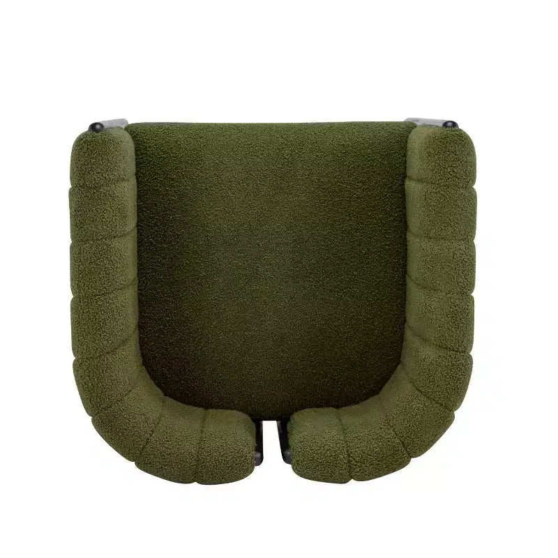 Set di 4 sedie da pranzo moderne in Boucle con gambe in legno, eleganti sedie d'accento per soggiorni, cucina o sala da pranzo-Panipeachy