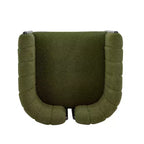 Set di 4 sedie da pranzo moderne in Boucle con gambe in legno, eleganti sedie d'accento per soggiorni, cucina o sala da pranzo-Panipeachy