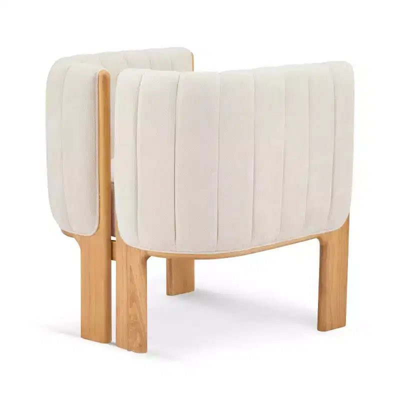 Set di 4 sedie da pranzo moderne in Boucle con gambe in legno, eleganti sedie d'accento per soggiorni, cucina o sala da pranzo-Panipeachy