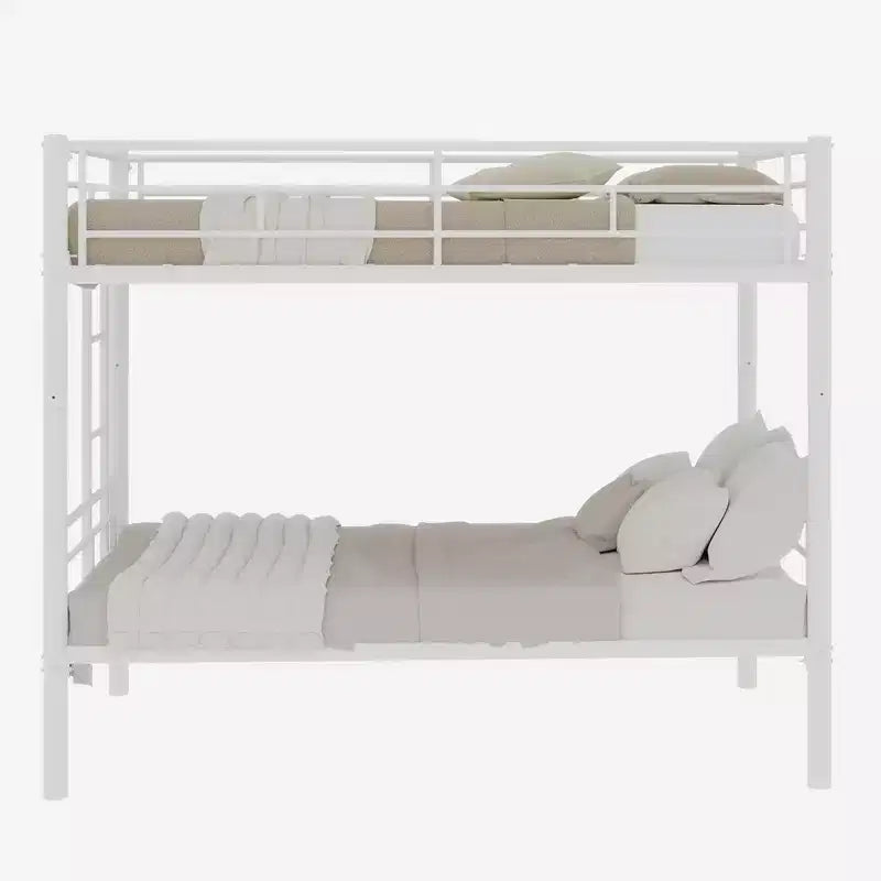 Bellemave Letto a Castello in Metallo per Bambini, Struttura Robusta in Acciaio con Scaletta e Sponde di Sicurezza, Convertibile in 2 Letti Singoli, Non Richiede Rete a Molle