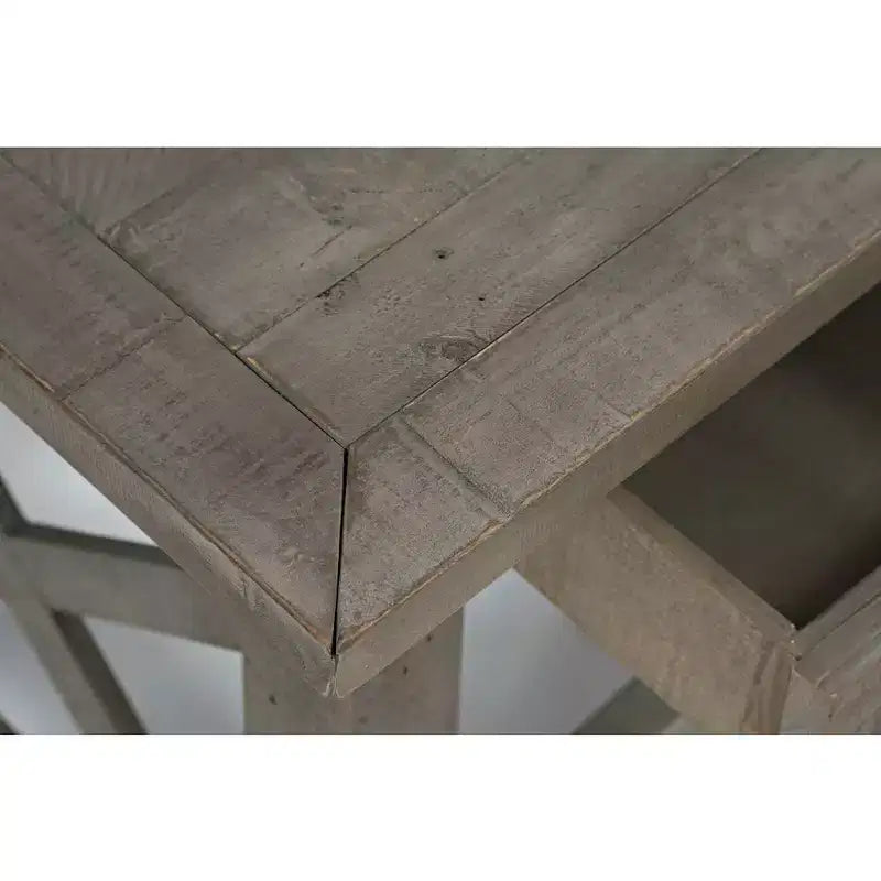 Jofran, tavolino da salotto/comodino con ricarica USB in pino riciclato Outer Banks - Driftwood