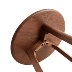 Tavolino rotondo in legno Homy Casa con design a 3 gambe per soggiorno o camera da letto