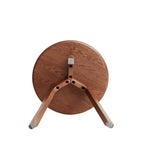 Tavolino rotondo in legno Homy Casa con design a 3 gambe per soggiorno o camera da letto