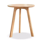 Tavolino rotondo in legno Homy Casa con design a 3 gambe per soggiorno o camera da letto
