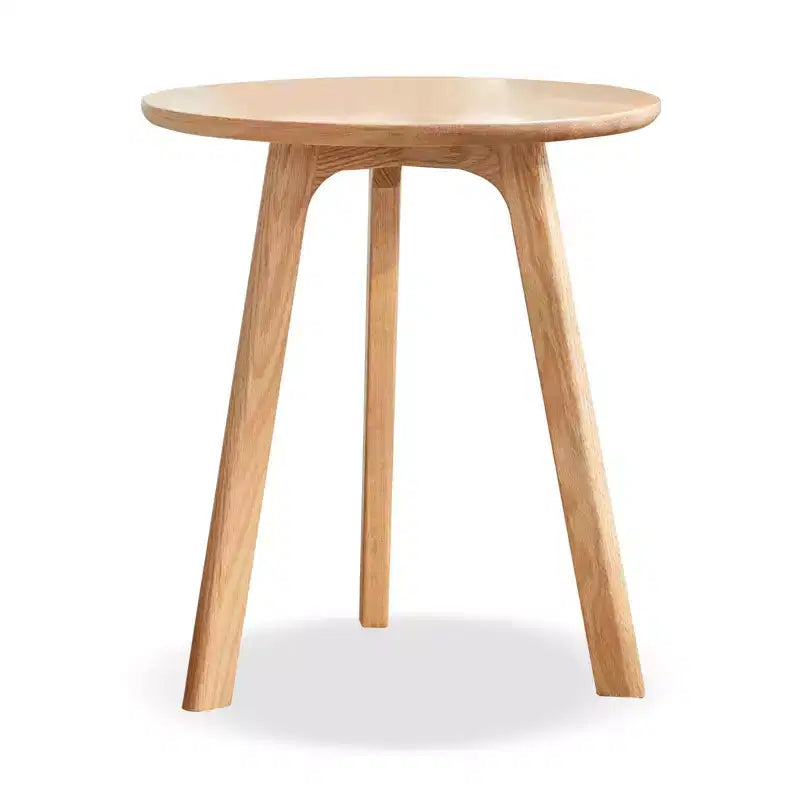 Tavolino rotondo in legno Homy Casa con design a 3 gambe per soggiorno o camera da letto