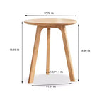 Tavolino rotondo in legno Homy Casa con design a 3 gambe per soggiorno o camera da letto