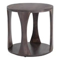 Crestview Collection Round Brown Solid Wood Accent_End Table
