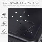 MAYEERTY Set di 4 Sedie da Pranzo in Metallo Impilabili Stile Industriale Capacità di Carico 136 kg per Cucina Sala da Pranzo