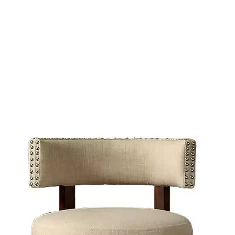 Sgabello da bar Royal Hampton Contemporary con cuscino in lino, finitura beige, set da 2