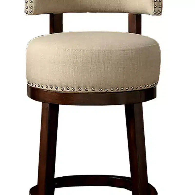 Sgabello da bar Royal Hampton Contemporary con cuscino in lino, finitura beige, set da 2