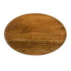 Tavolino ovale in legno di acacia e ferro Noyes di GDFStudio
