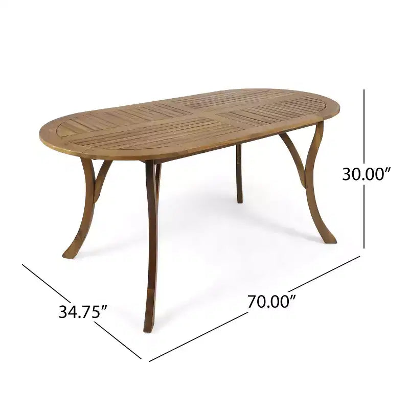 Tavolo da pranzo da cucina in legno da 70 pollici, tavolo da patio per esterni, tavolo laterale da cucina per sala da pranzo, patio, giardino, cortile, in teak