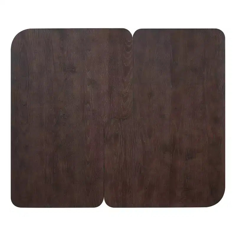 Tavolini da caffè rettangolari, set da 2, tavolino da salotto minimalista in legno con design a incastro