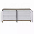 Consolle credenza Royal Hampton, effetto marmo nero, legno marrone 65 pollici