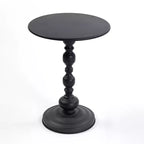 Tavolino Rotondo in Metallo Vintage Tavolino da Salotto Comodino Piccolo Spazio Accentato