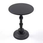 Tavolino Rotondo in Metallo Vintage Tavolino da Salotto Comodino Piccolo Spazio Accentato
