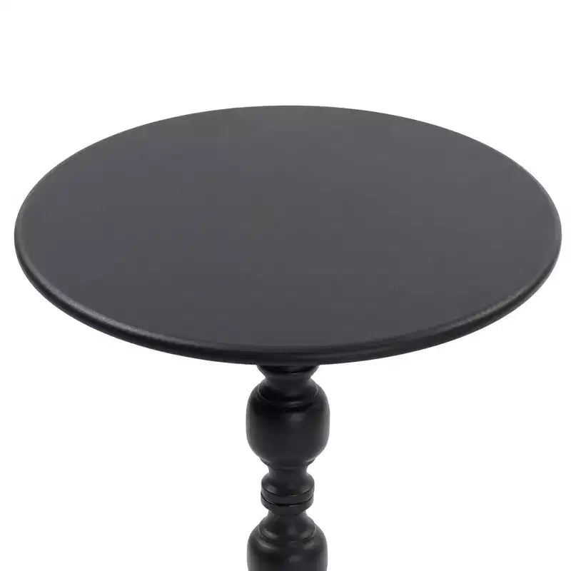 Tavolino Rotondo in Metallo Vintage Tavolino da Salotto Comodino Piccolo Spazio Accentato
