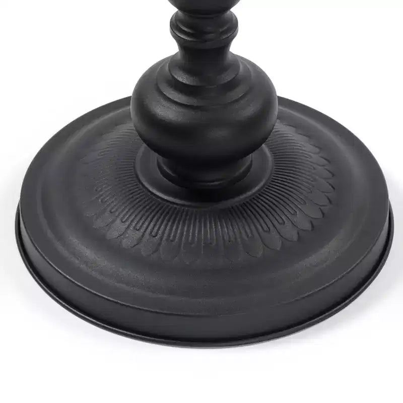 Tavolino Rotondo in Metallo Vintage Tavolino da Salotto Comodino Piccolo Spazio Accentato