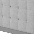 Bellemave Letto a piattaforma Queen imbottito con testiera, struttura del letto a piattaforma imbottita in legno massello per camera da letto, grigio