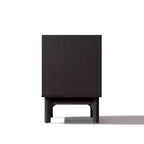 LuxenHome Comodino Moderno con Piano Effetto Marmo, Comodino 23 Wengé Nero con Cassetto Marrone