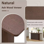 Consolle moderna Willa Christopher Knight Home con base scanalata