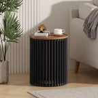 MAYEERTY 1 Pack Modern Wood Side Table, Circular End Table for Living Room, Bedroom, Modern Home Decor