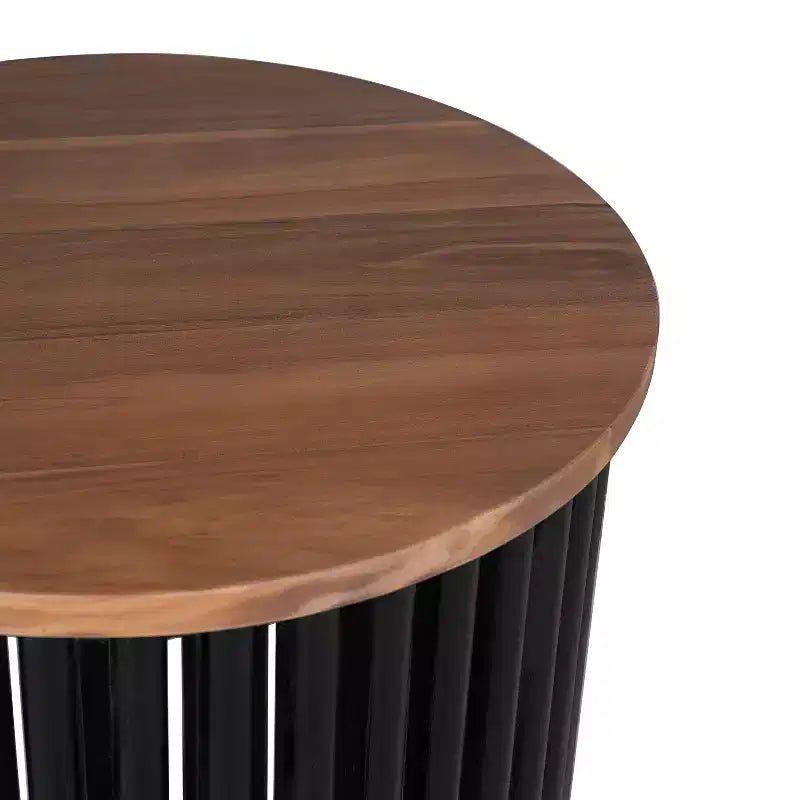 MAYEERTY Tavolino Moderno in Legno, Rotondo, per Soggiorno, Camera da Letto, Arredamento Moderno per la Casa
