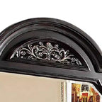 Specchio per comò Royal Hampton, 49 pollici, intagliato floreale, noce marrone in legno massello