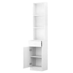Karl Mobile da Barbiere in MDF con 5 Scomparti 1 Cassetto 1 Anta