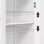 Mobiletto da terra in legno bianco con 4 cassetti e 1 anta, consolle freestanding per ingresso, organizer da bagno