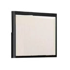 Specchio da comò Royal Hampton con design smussato, legno massello grigio cenere 38x42