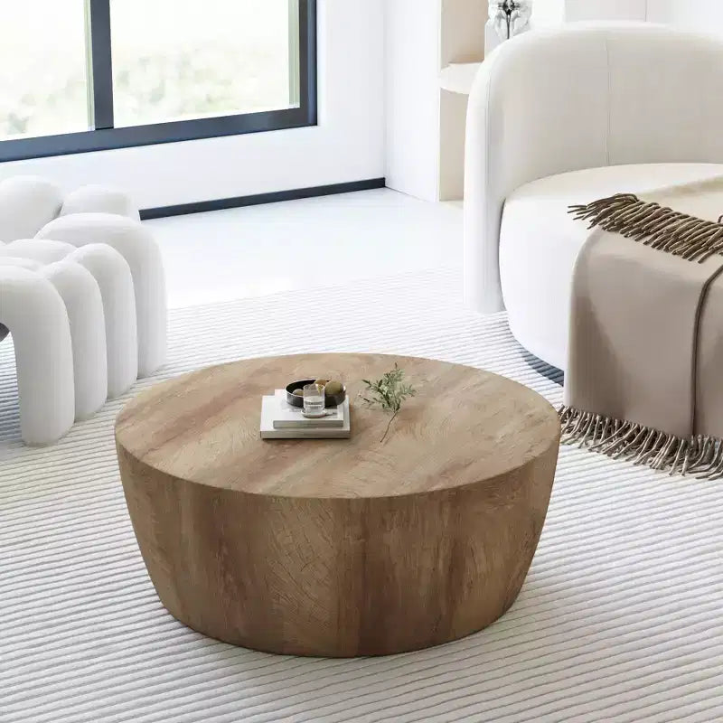 GDFStudio Wren Industrial Drum Shaped Coffee Table