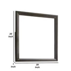 Specchio cassettiera Royal Hampton, cornice smussata da 35 pollici, legno marrone