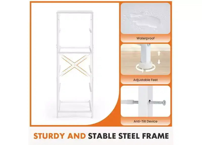 Cassettiera in tessuto a 5 cassetti JIONJOY - Struttura in metallo, parte superiore in legno, mobile TV per riporre vestiti (soggiorno, corridoio, ingresso)