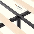 Okak Telaio Letto a Piattaforma in Legno Massello Naturale con Design Silenzioso, Letto per Camera da Letto Principale, Nessun Box a Molle Necessario