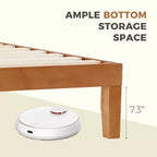 Okak Telaio Letto a Piattaforma in Legno Massello Naturale con Design Silenzioso, Letto per Camera da Letto Principale, Nessun Box a Molle Necessario