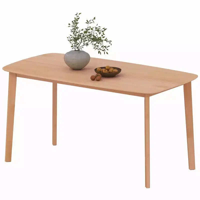 Pine Wood Dining Table for 6, 59 Rustic Rectangular Kitchen Table with Large Tabletop for Dining Room