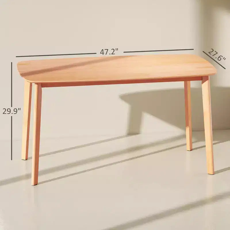 Tavolo da Pranzo in Legno di Pino per 6 Persone, Tavolo da Cucina Rettangolare Rustico da 150 cm con Ampio Piano per Sala da Pranzo