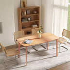 Tavolo da Pranzo in Legno di Pino per 6 Persone, Tavolo da Cucina Rettangolare Rustico da 150 cm con Ampio Piano per Sala da Pranzo