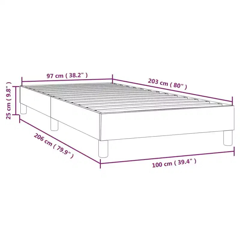 Struttura letto grigio chiaro