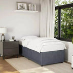 Bed Frame Dark Gray Velvet (100% polyester), plywood, engineered wood